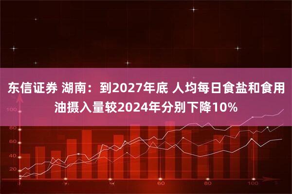 东信证券 湖南：到2027年底 人均每日食盐和食用油摄入量较2024年分别下降10%